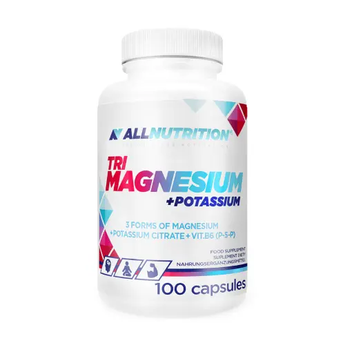 Drei Magnesium + Kalium Kapseln mit Vitamin B6.