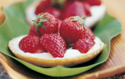 LCHF Kokoscreme mit Erdbeeren