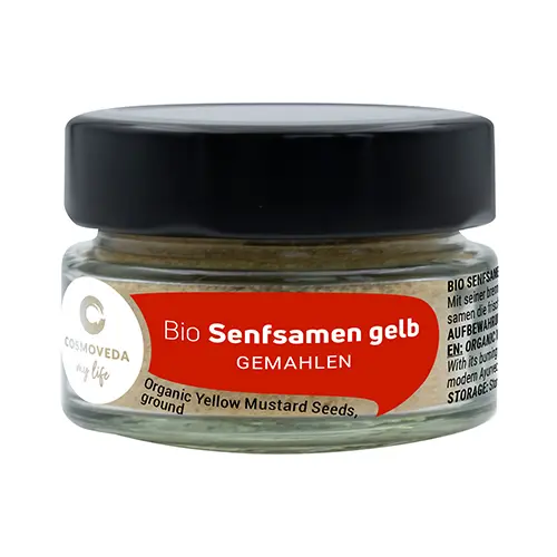Bio-Senfkörner - gelb, gemahlen.