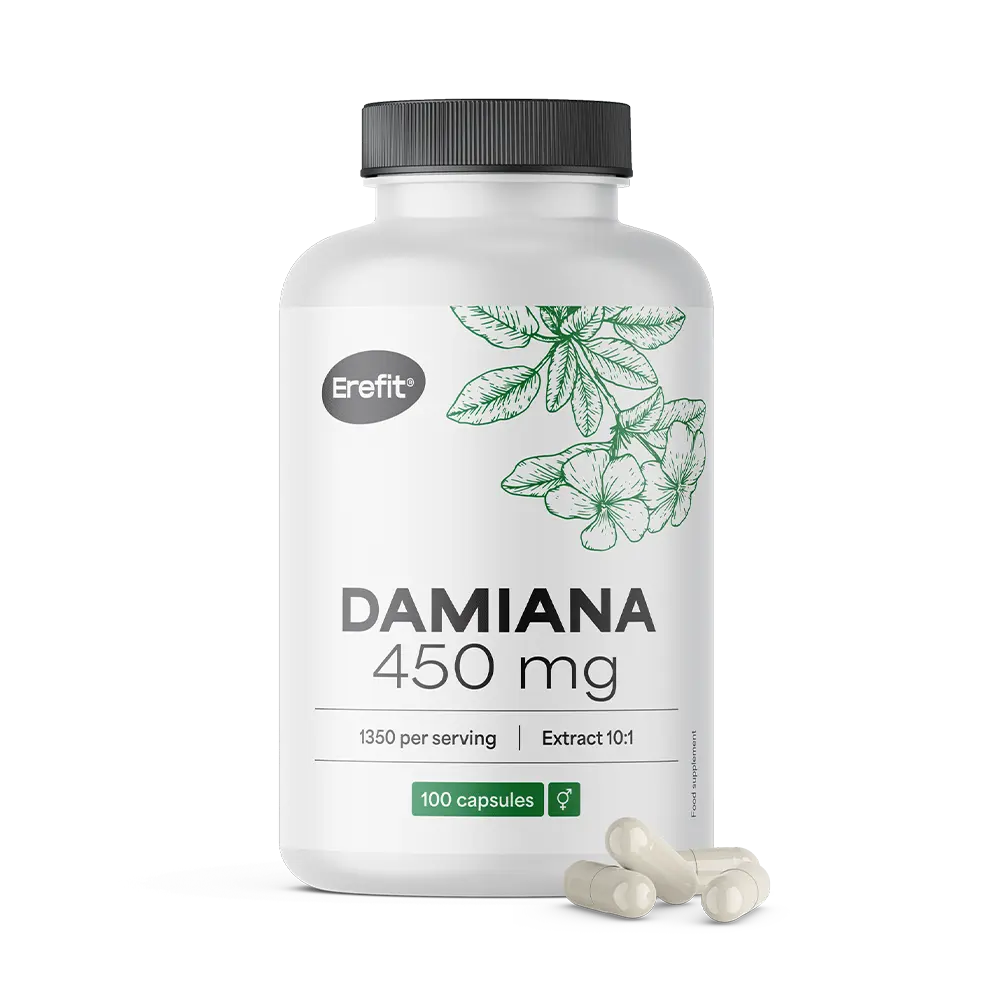 Damiana 450 mg - Extrakt 10:1.
