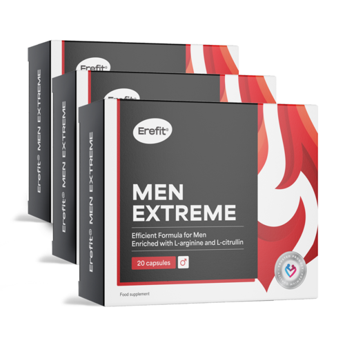 3x Men Extreme – Komplex für Männer, zusammen 60 Kapseln
