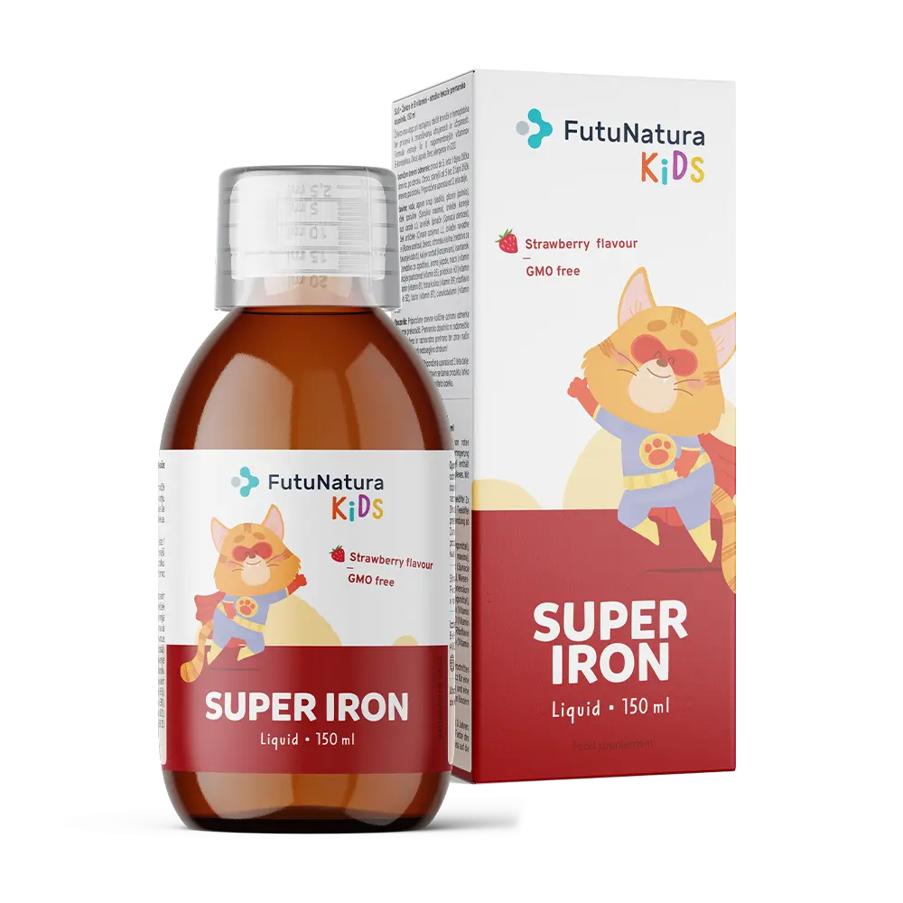 Super Iron: Eisen + B-Vitamine – Flüssiges Nahrungsergänzungsmittel für Kinder