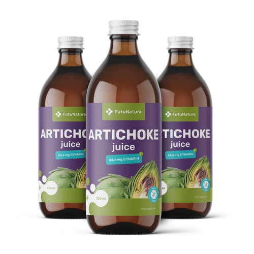 3x Artischockensaft, zusammen 1500 ml