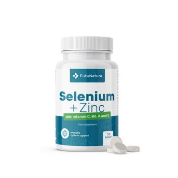 Selen + cink + vitamini.

Selen + Zink + Vitamine.