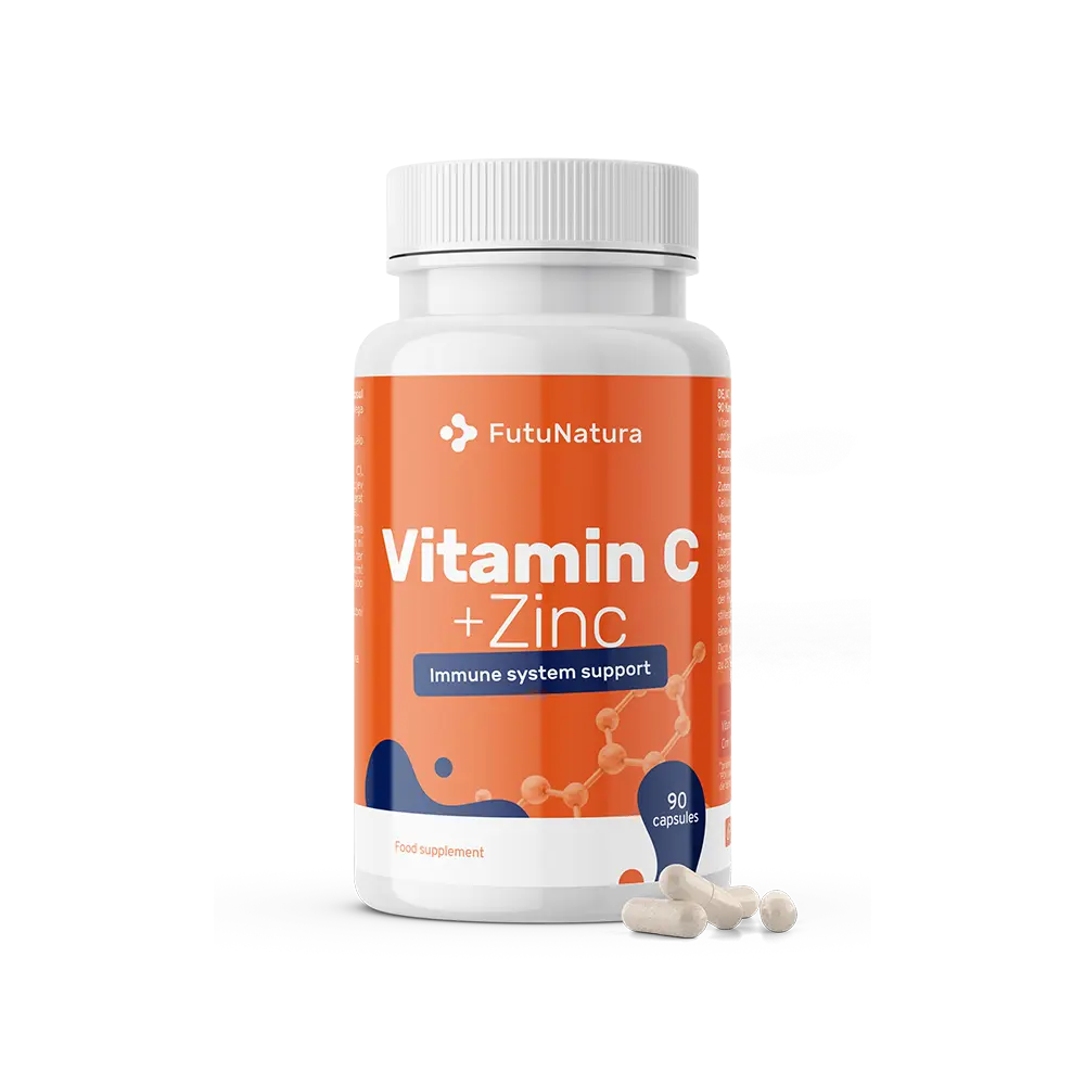 Vitamin C + Zink, 90 Kapseln.