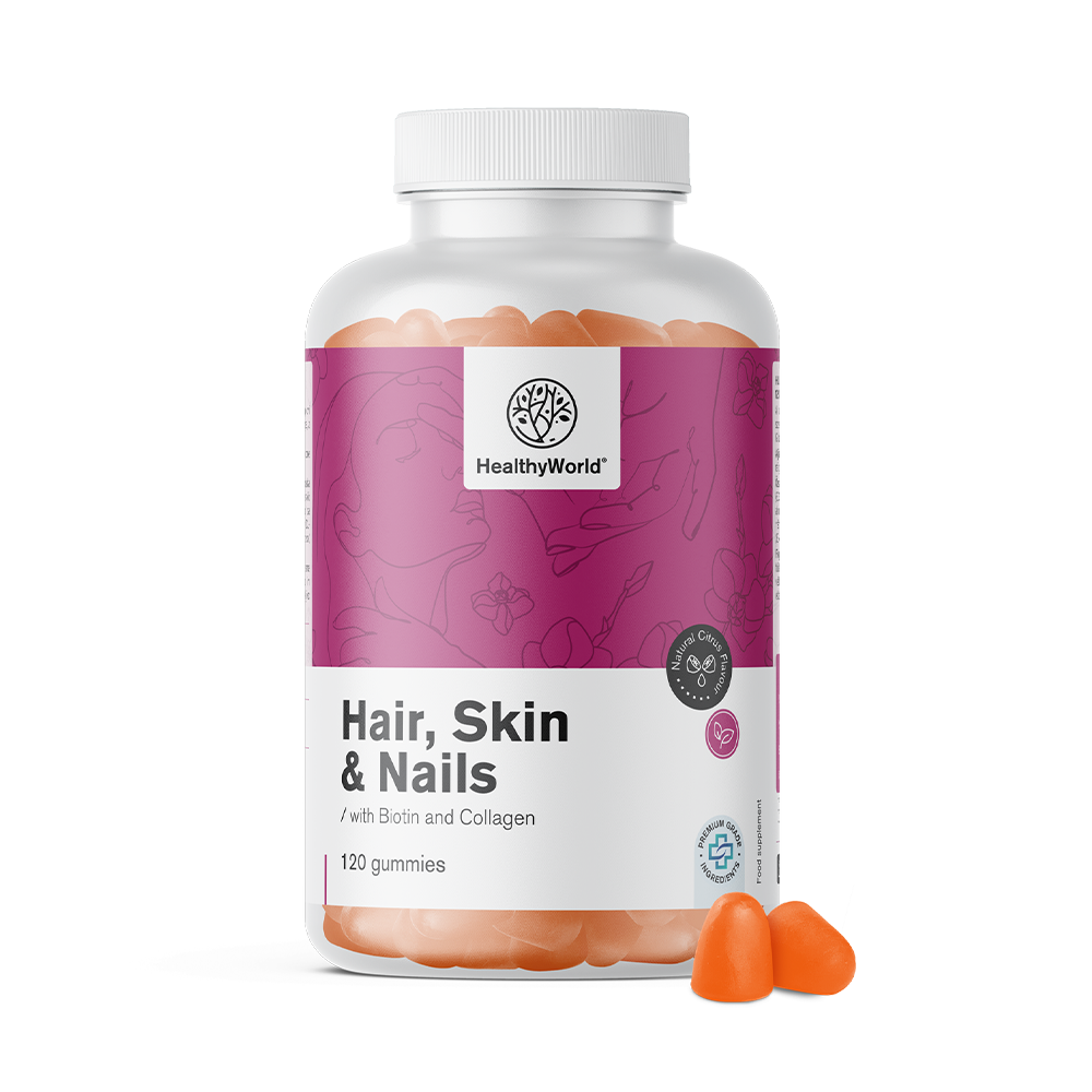 Haare, Haut & Nägel - Zitronenaromatische Gummis für Haare, Haut und Nägel