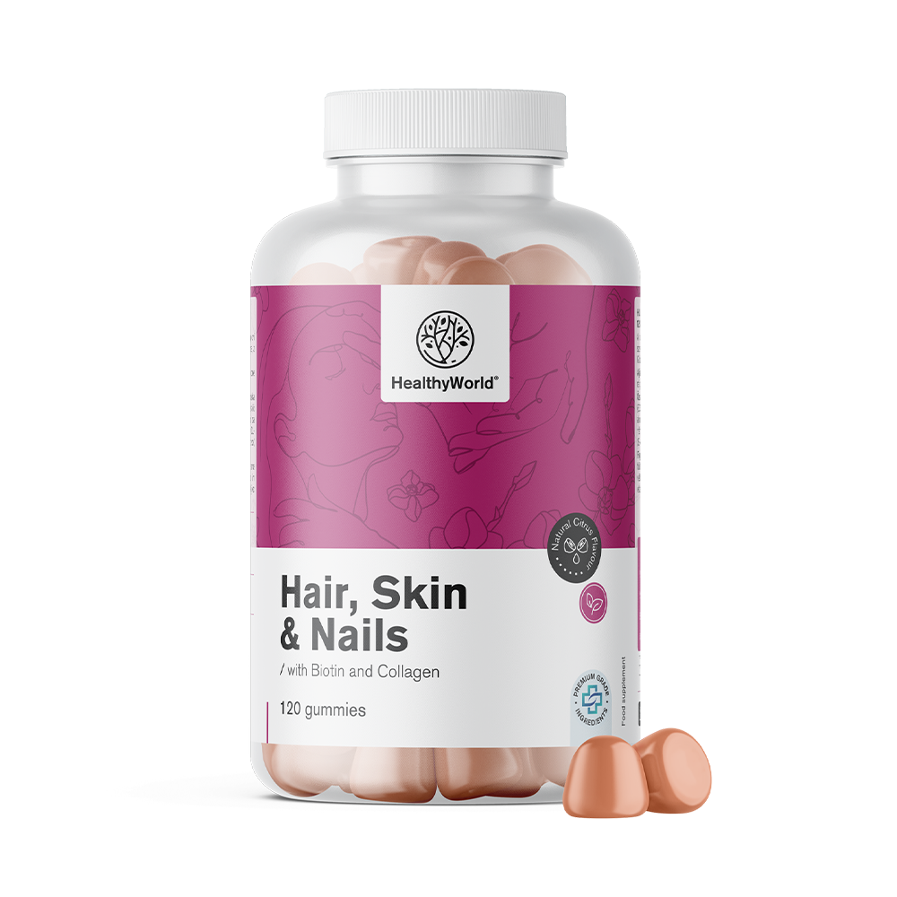 Haare, Haut & Nägel - Zitronenaromatische Gummis für Haare, Haut und Nägel