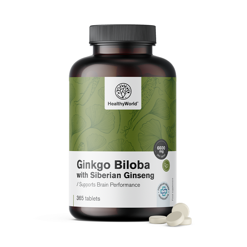 Ginko mit Sibirischem Ginseng in Tabletten