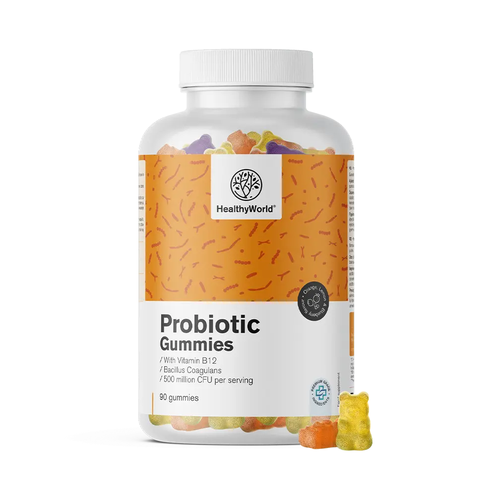 Probiotika - Gummis mit mikrobiologischen Kulturen.