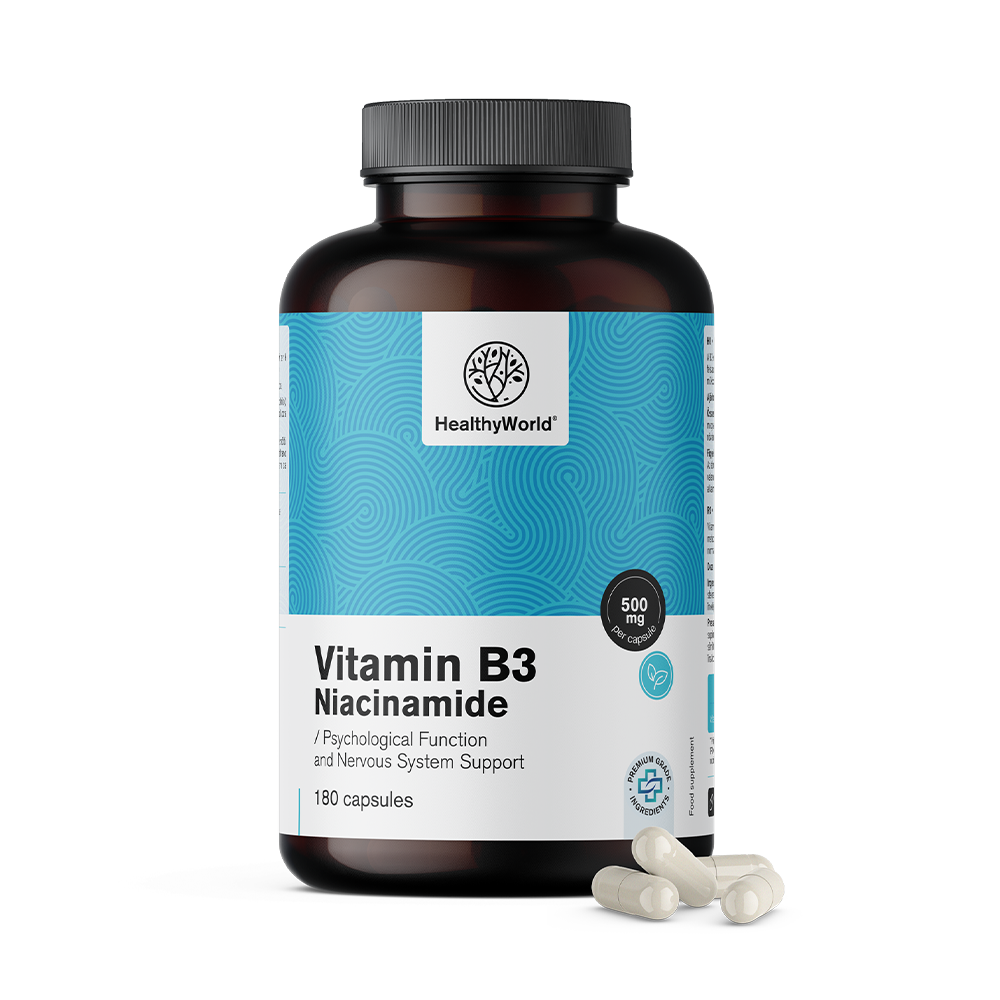 Vitamin B3 500 mg in Kapseln.
