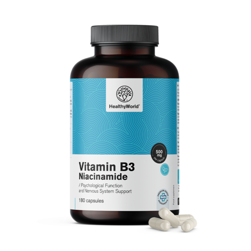 Vitamin B3 500 mg in Kapseln.