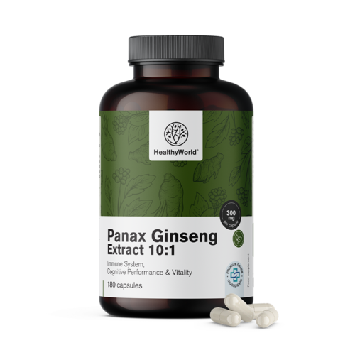 Panax Ginseng 300 mg - Ginseng Extrakt 10:1 in Kapseln