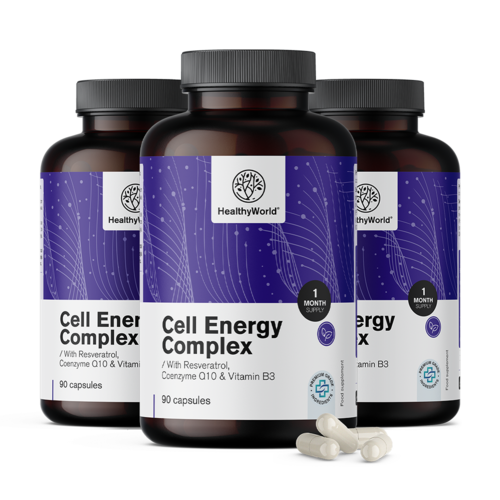 3x Cell Energy – Komplex für den Energiestoffwechsel, zusammen 270 Kapseln