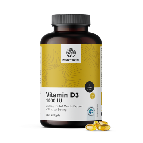 Vitamin D3 1000 I.E., 360 Weichkapseln