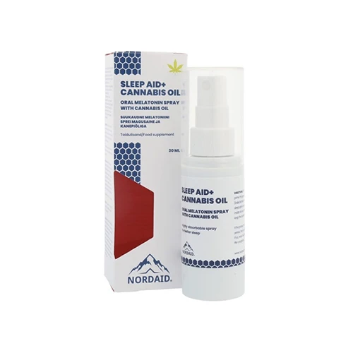 Schlafhilfe mit Melatonin und Hanföl - Spray.