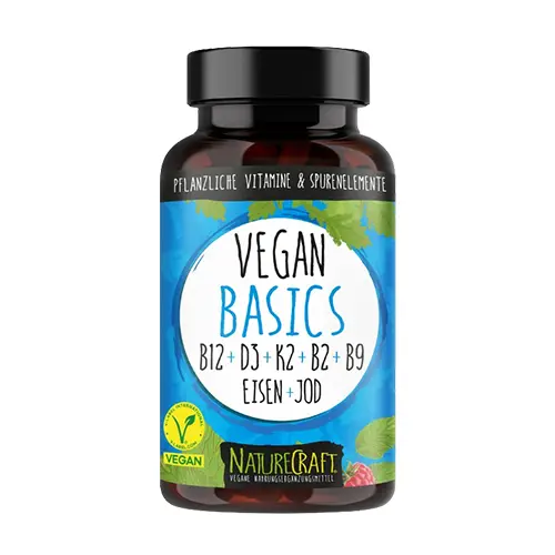 Grundlegende vegane Vitamine und Mineralien.
