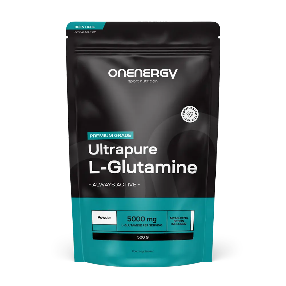 L-Glutamin - Pulver zur Zubereitung eines Getränks.