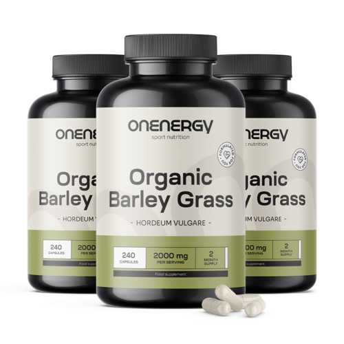 3x BIO Gerstengras 2000 mg, zusammen 720 Kapseln
