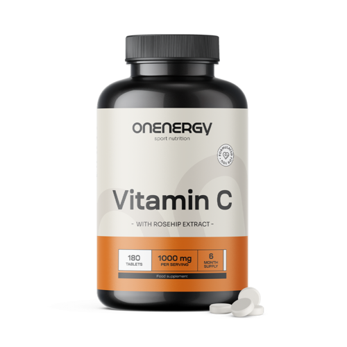 Vitamin C 1000 mg mit Hagebutte, 180 Tabletten