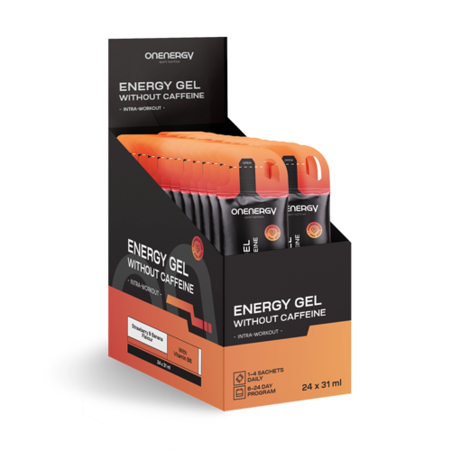 Energie-Gel koffeinfrei – Erdbeere & Banane, 24 x 31 ml