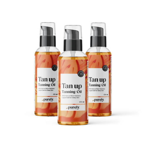 3x Tan Up Bräunungsöl, zusammen 450 ml