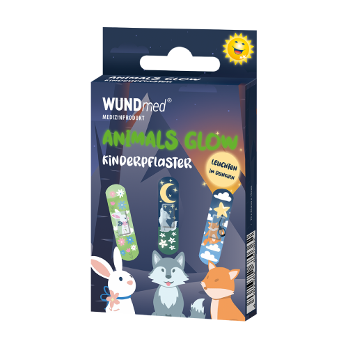 Kinderpflaster – Animals Glow, 10 Pflaster