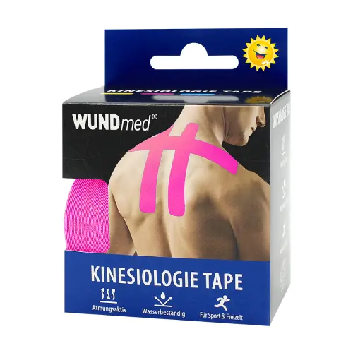 Kinesiologisches Band, 5 cm x 5 m, Farbe: Rosa.