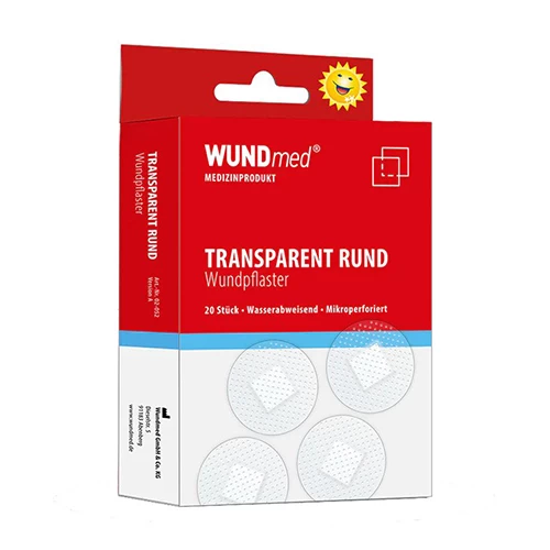 Runde Pflaster, transparent, 20 Stück.