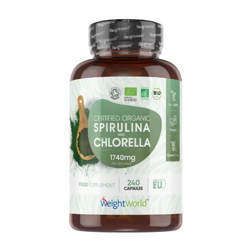 BIO Spirulina und Chlorella.