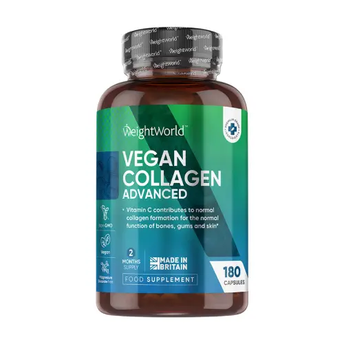 Veganes Kollagen in Kapseln.