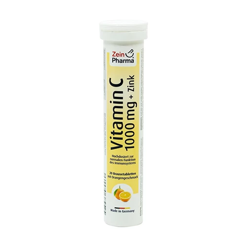 Vitamin C + Zink in Brausetabletten.